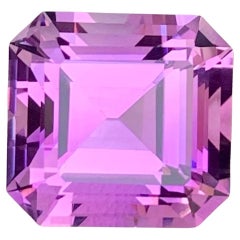 15.90 Carat Natural Loose Purple Amethyst Stone Asscher Cut Brazilian Gemstone