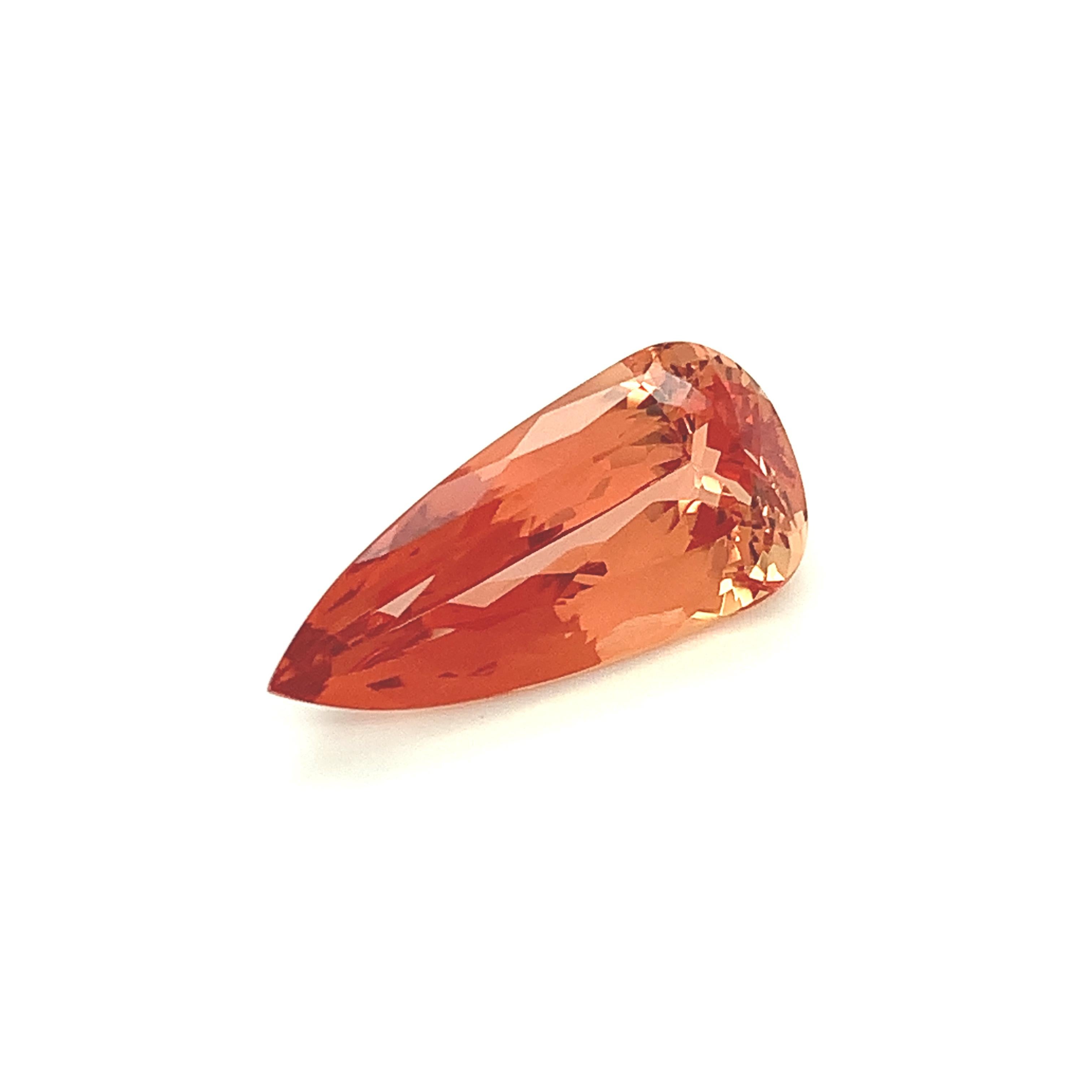 Topaze impériale orange 15,90 carats, pierre précieuse non sertie, certifiée GIA en vente 5