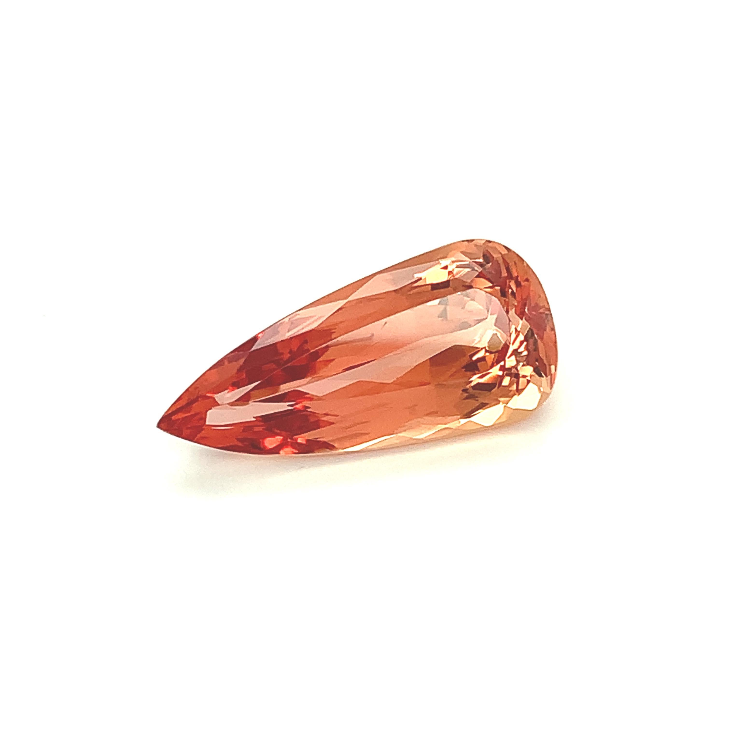 Topaze impériale orange 15,90 carats, pierre précieuse non sertie, certifiée GIA en vente 6