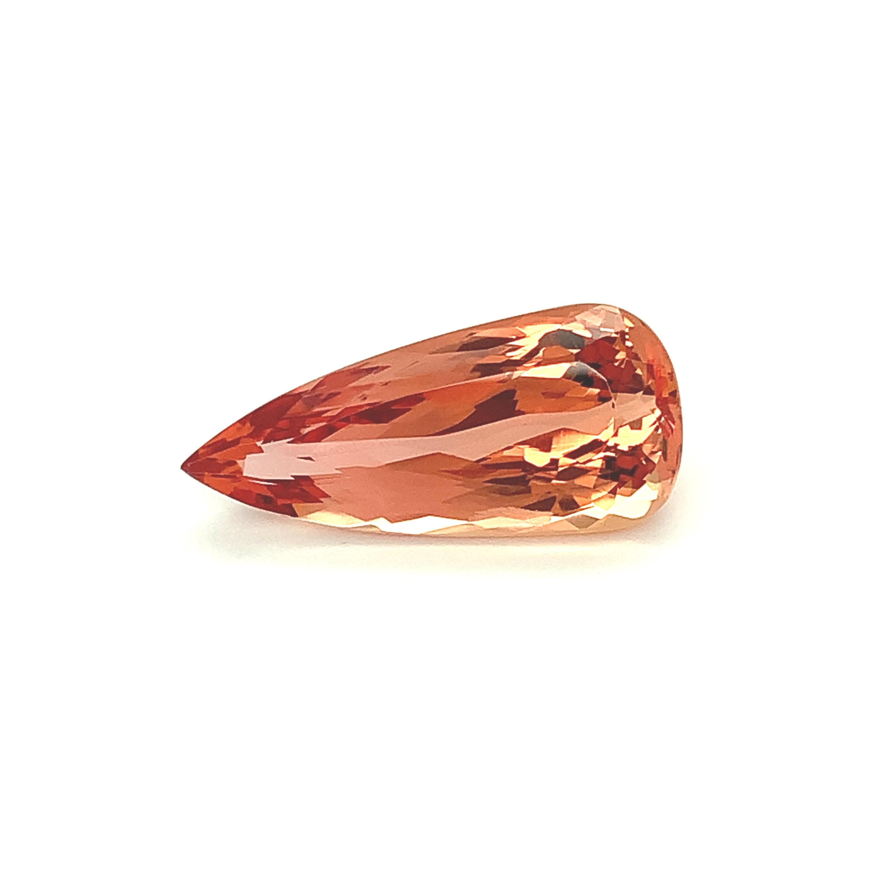 Topaze impériale orange 15,90 carats, pierre précieuse non sertie, certifiée GIA en vente 7