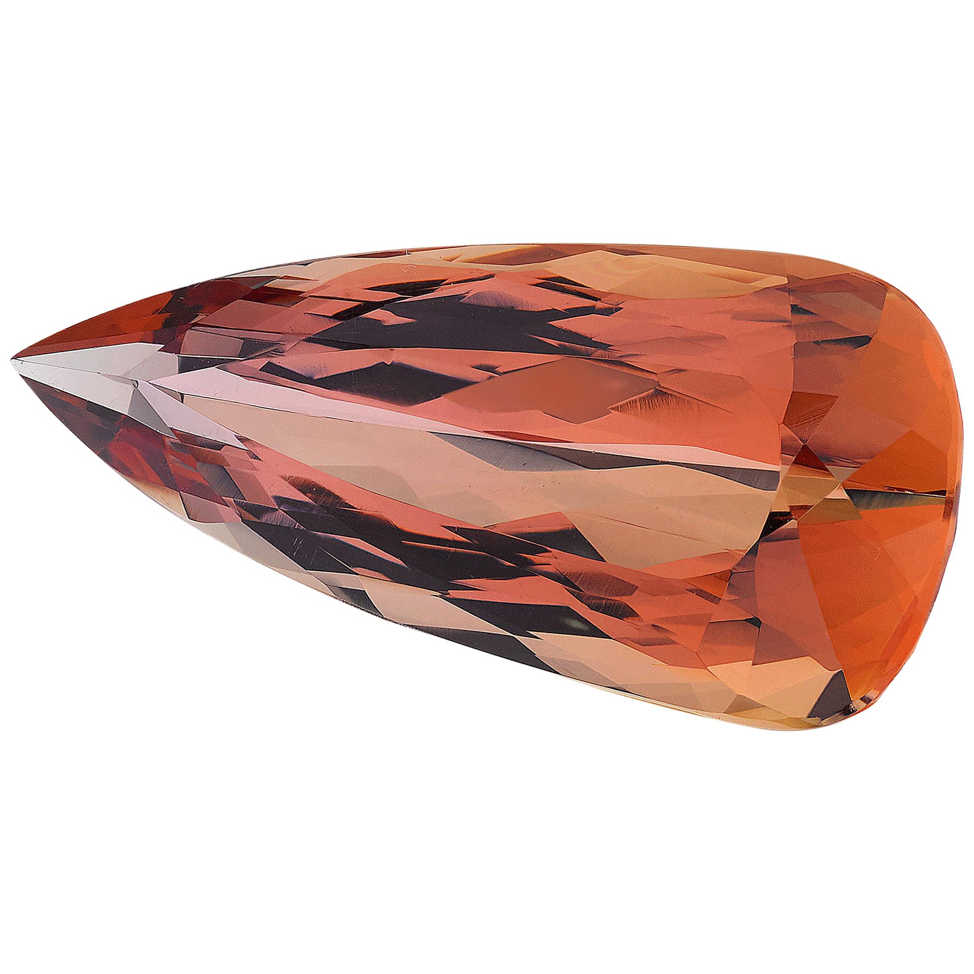 Topaze impériale orange 15,90 carats, pierre précieuse non sertie, certifiée GIA en vente 9