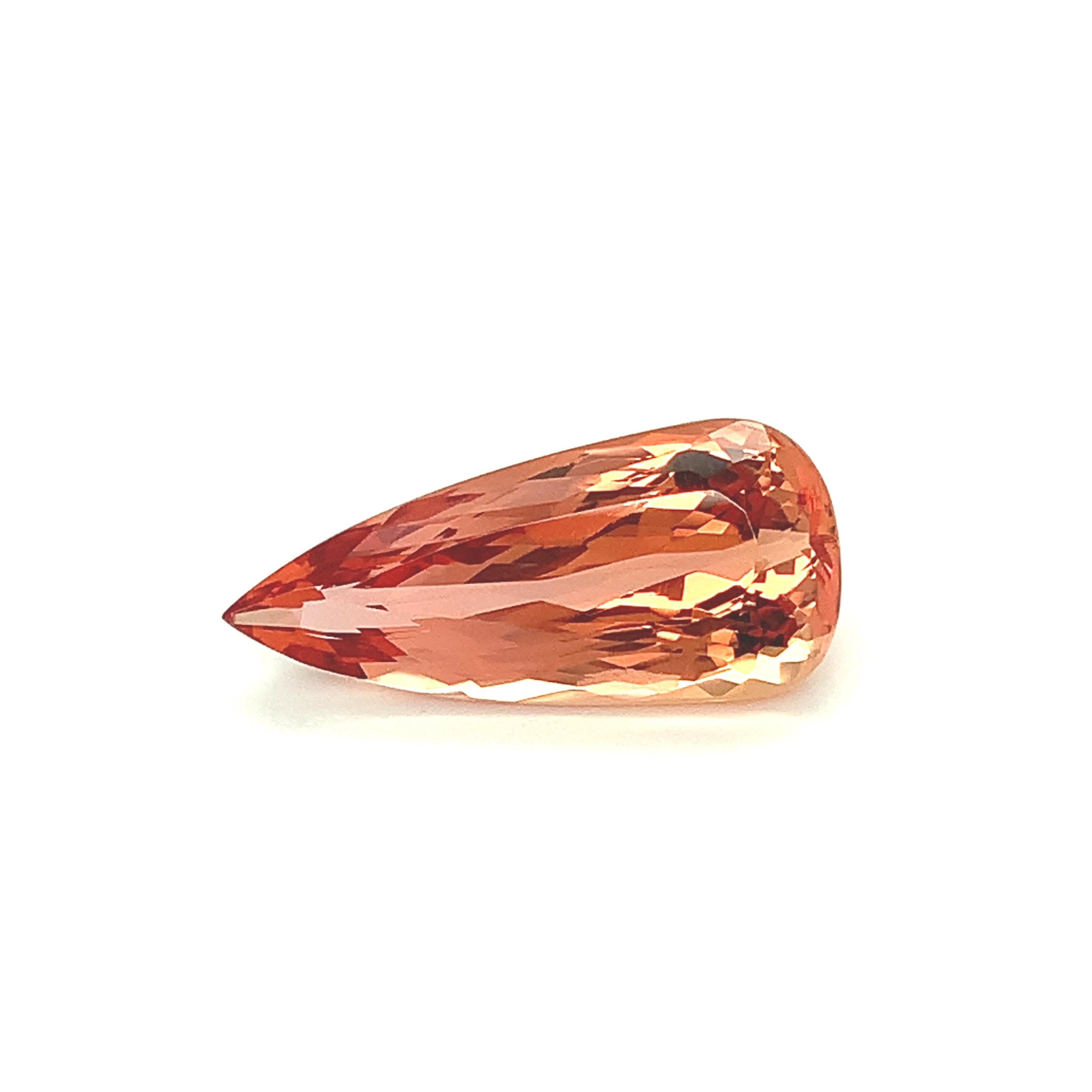 Topaze impériale orange 15,90 carats, pierre précieuse non sertie, certifiée GIA Unisexe en vente