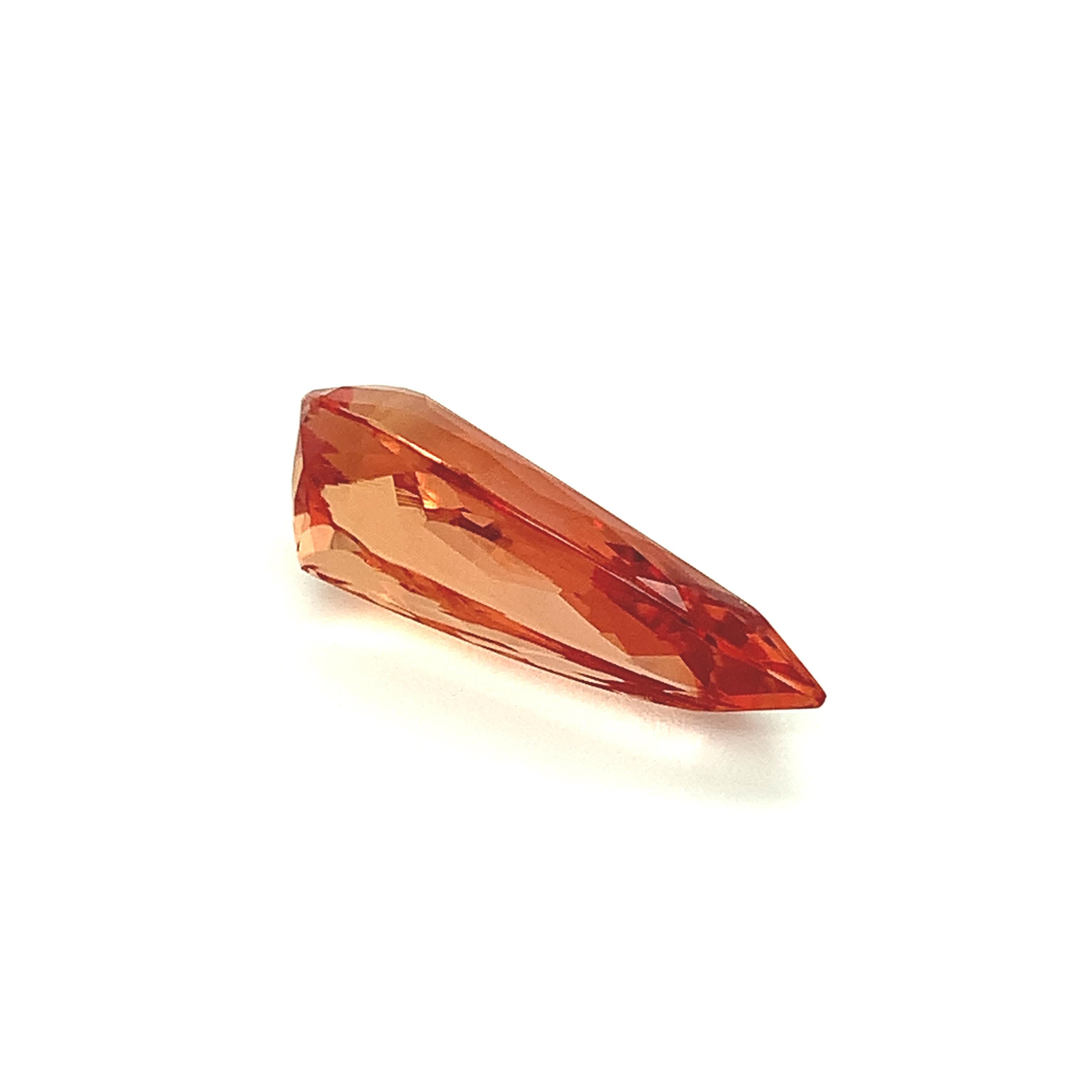 Women's or Men's 15.90 Carat Orange Imperial Topaz, Unset Loose Gemstone, GIA Certified\ For Sale