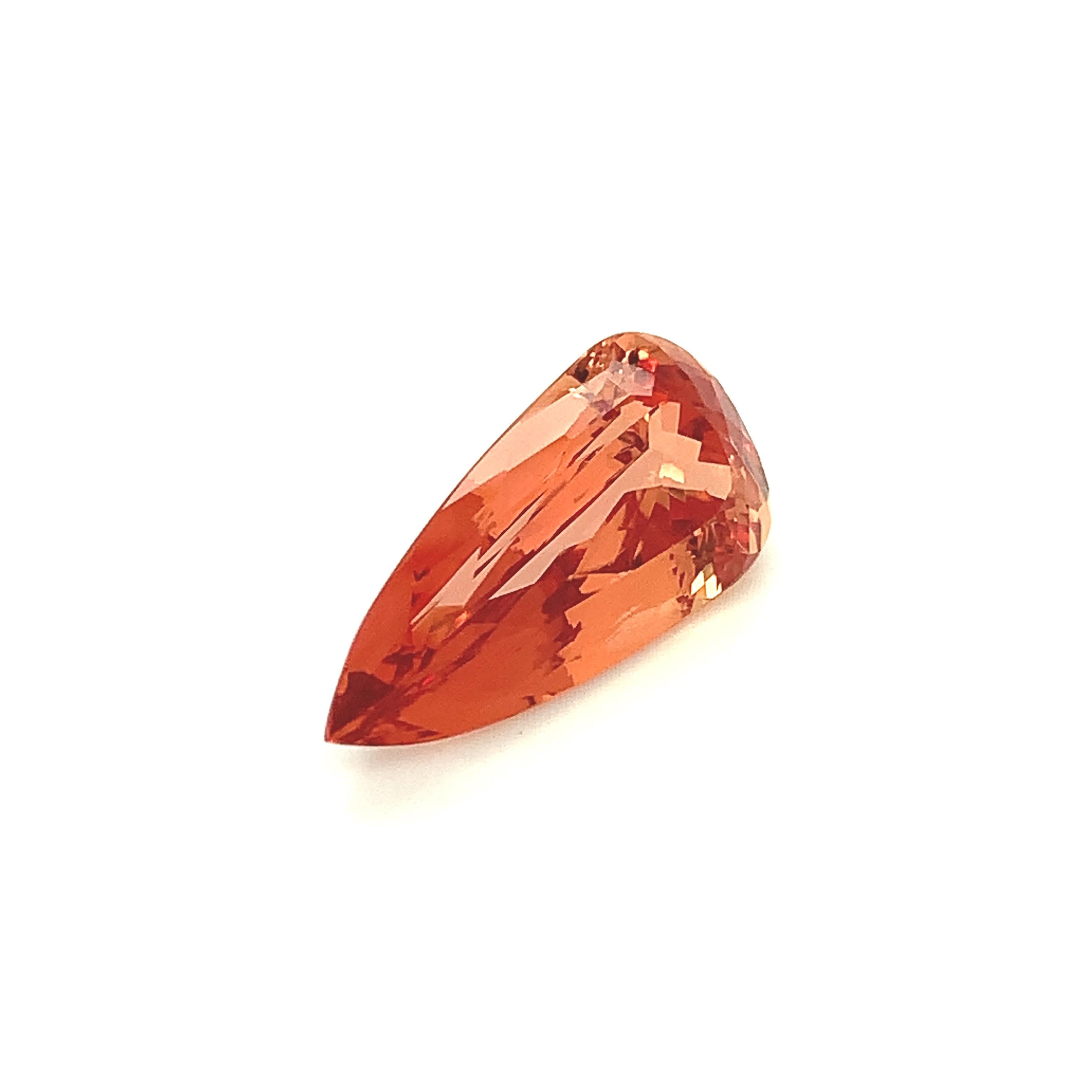 Topaze impériale orange 15,90 carats, pierre précieuse non sertie, certifiée GIA en vente 4