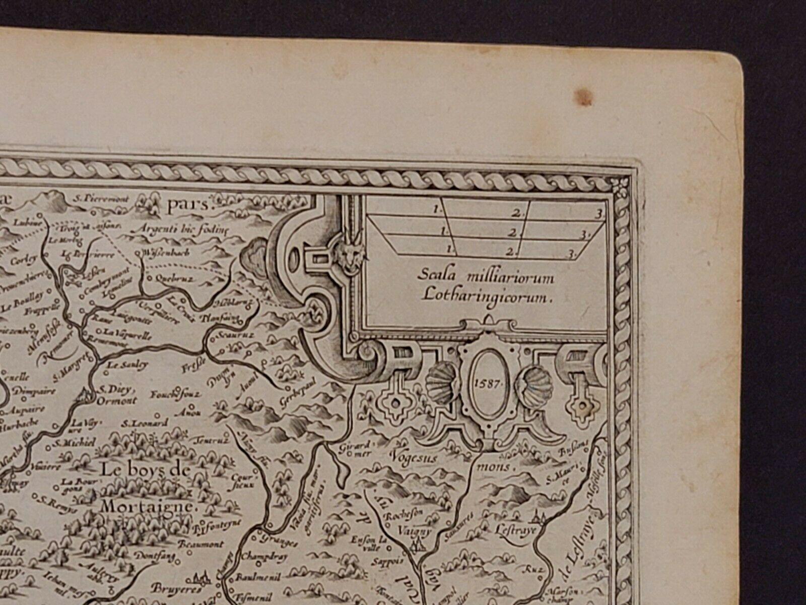 Néerlandais Carte de 1592 Abraham Ortelius «orraine : Lotharingiae Nova Descripti, Ric.A005 » en vente