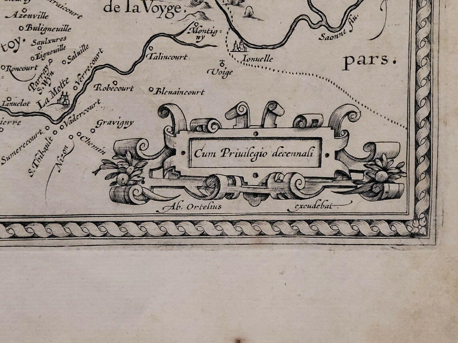 XVIIIe siècle et antérieur Carte de 1592 Abraham Ortelius «orraine : Lotharingiae Nova Descripti, Ric.A005 » en vente