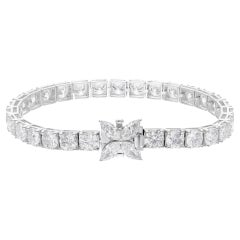 15.93 Carat SI/H Round Brilliant Cut Diamond Tennis Bracelet en or blanc 18 Karat