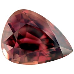 15.93ct GIA Certified Natural Zircon Brown Pink Untreated Pear Cut Rare Gemstone