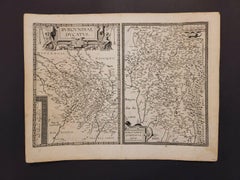 1597 Abraham Ortelius Map Burgundy, France Entitled "Bvrgvndiae dvcatvs Ric.a010