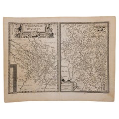 1597 Abraham Ortelius Map Burgundy, France Entitled "Bvrgvndiae dvcatvs Ric.a010
