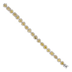 15.97 Carat Diamond Pave Multi Shape Bracelet 18 Karat in Stock