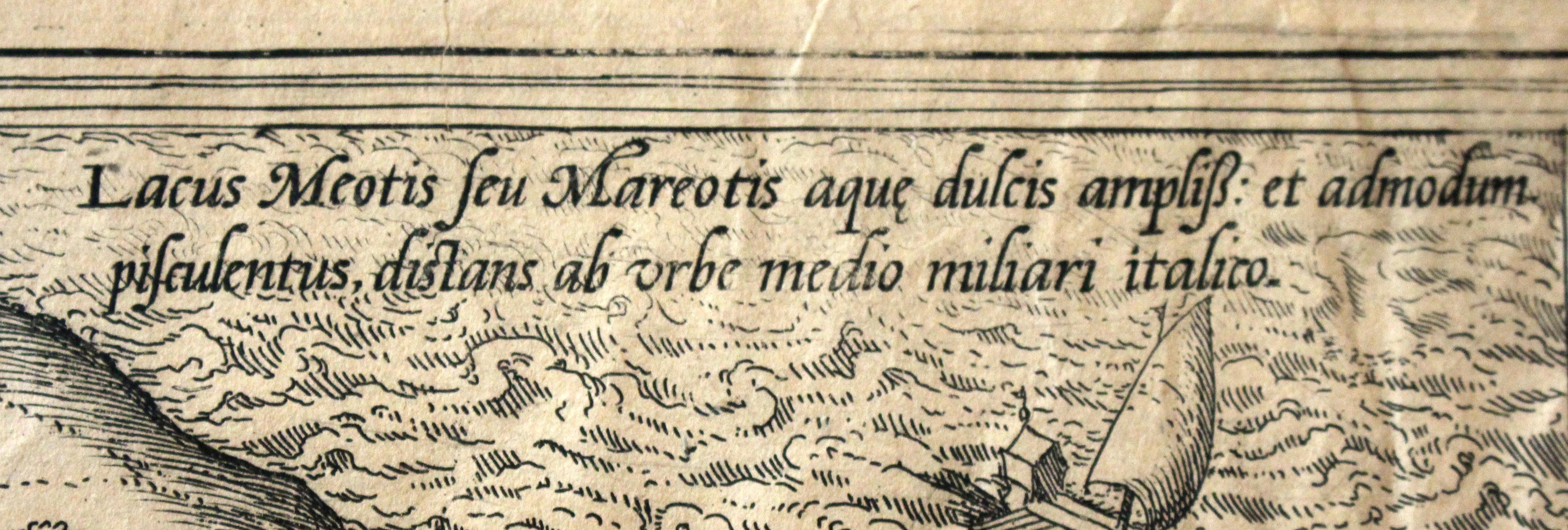 1597 Deutsche Karte von Alexandria von Georg Braun und Frans Hogenberg (18. Jahrhundert und früher) im Angebot