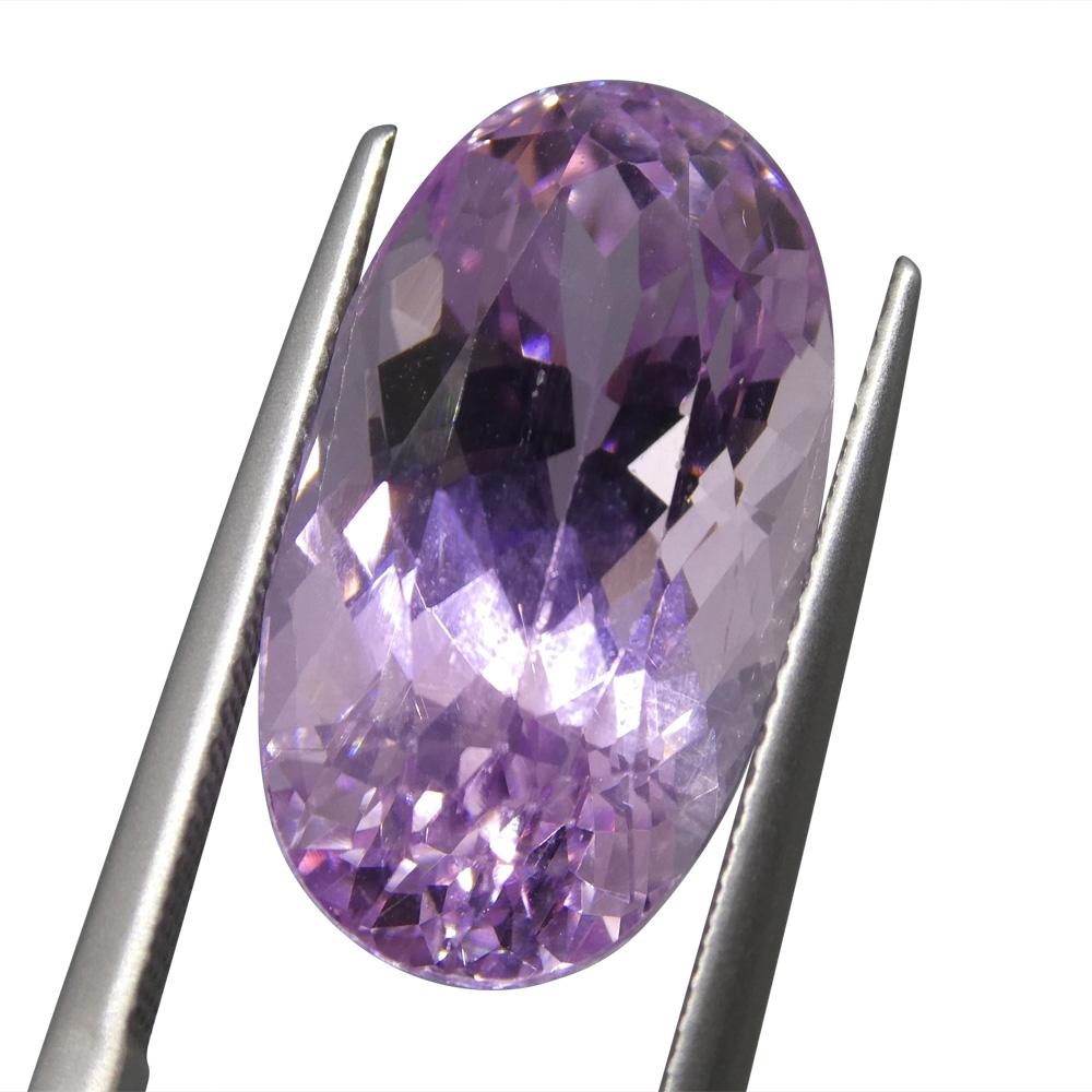 Brilliant Cut 15.98 ct Oval Kunzite For Sale