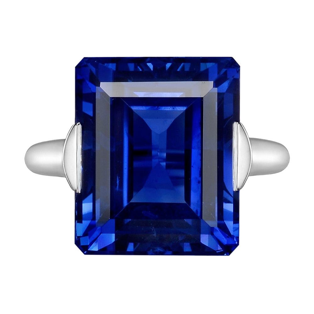 15.99 Carat Ceylon Sapphire Solitaire Ring For Sale