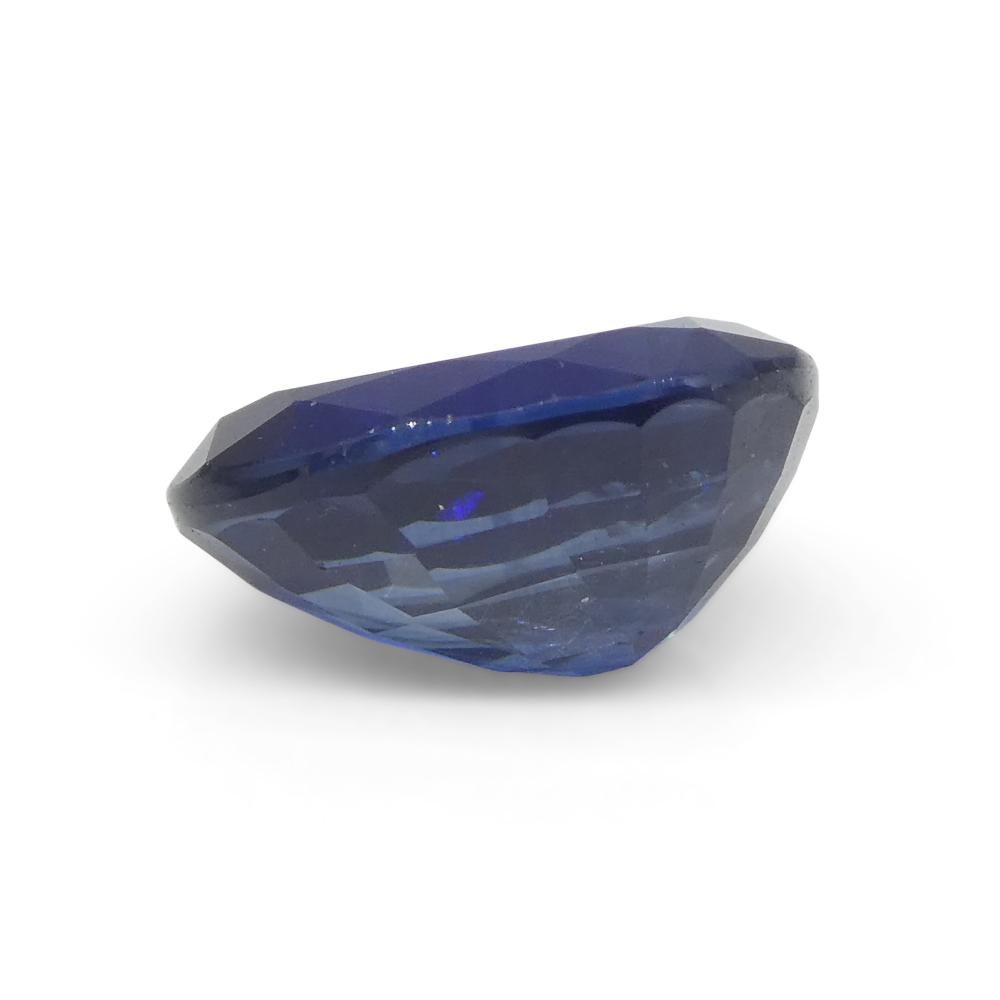 Women's or Men's 1.59ct Cushion Blue Sapphire from Nigeria For Sale