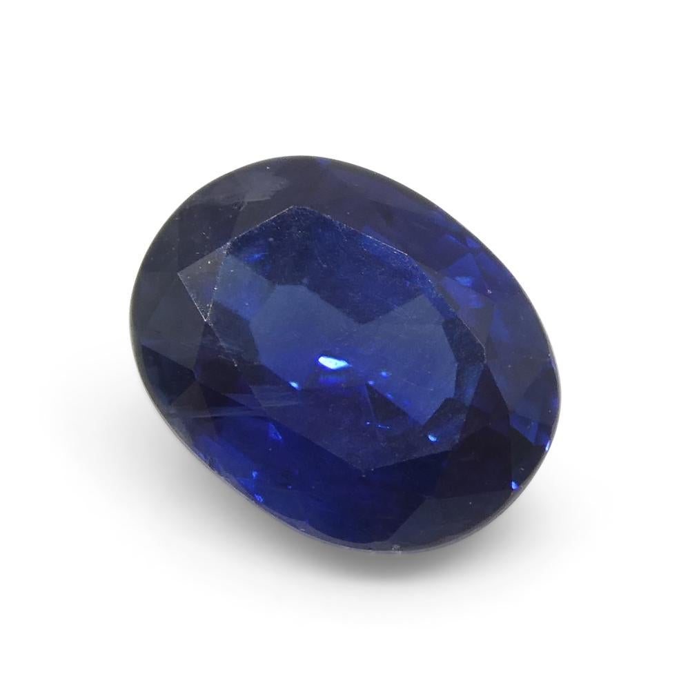 1.59ct Cushion Blue Sapphire from Nigeria For Sale 2