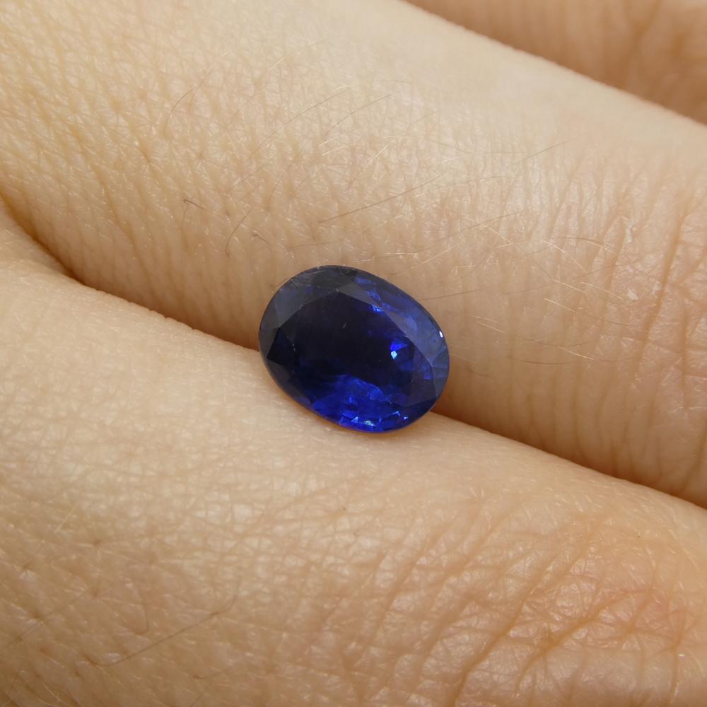 1.59ct Cushion Blue Sapphire from Nigeria For Sale 4