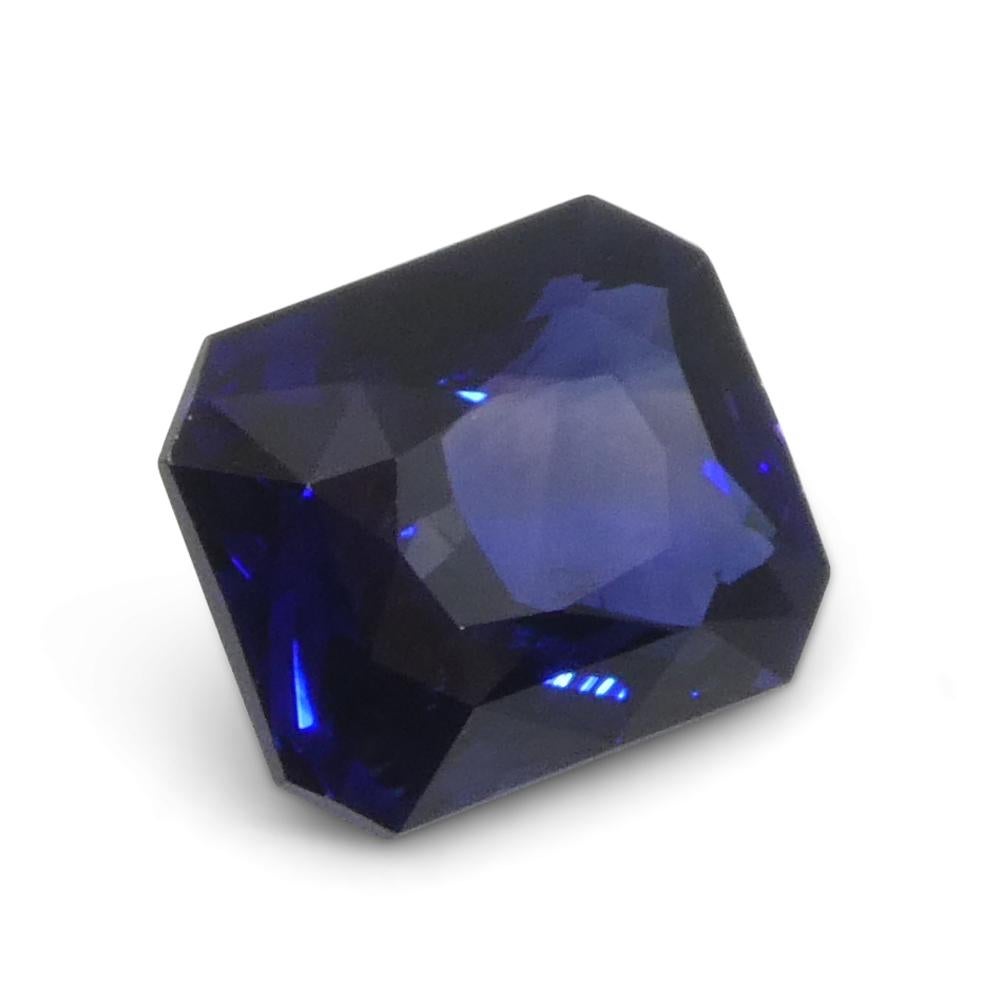 1.59ct Octagonal/Emerald Cut Blue Sapphire from Sri Lanka For Sale 5