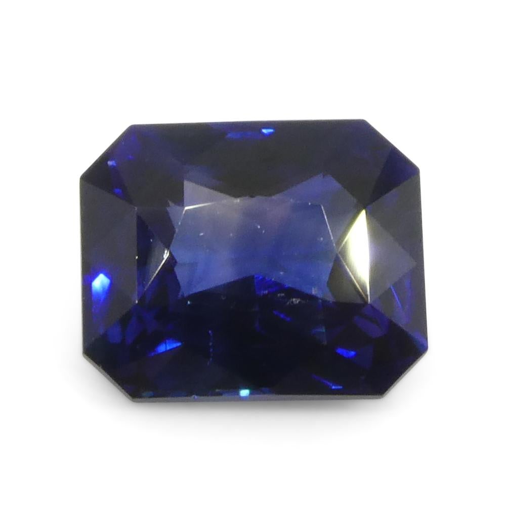 1.59ct Octagonal/Emerald Cut Blue Sapphire from Sri Lanka For Sale 6