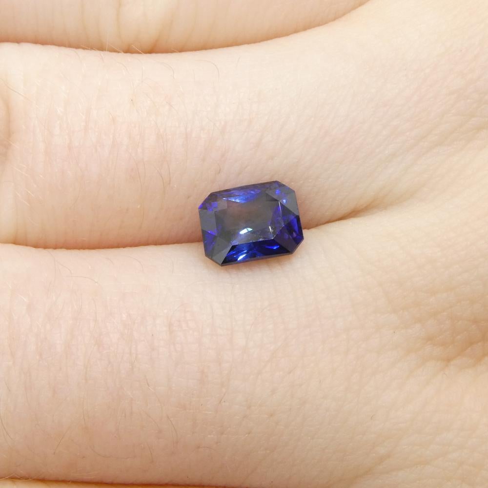 1.59ct Octagonal/Emerald Cut Blue Sapphire from Sri Lanka For Sale 8