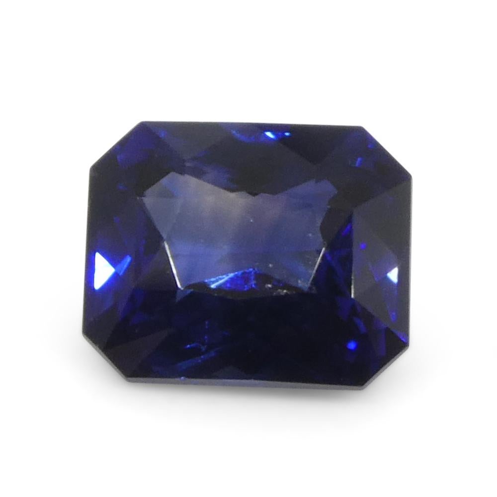 1.59ct Octagonal/Emerald Cut Blue Sapphire from Sri Lanka For Sale 3