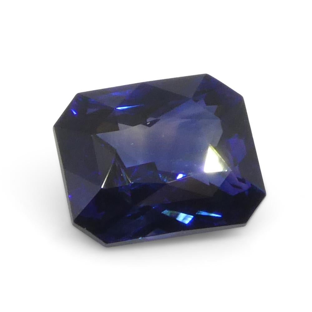1.59ct Octagonal/Emerald Cut Blue Sapphire from Sri Lanka For Sale 4