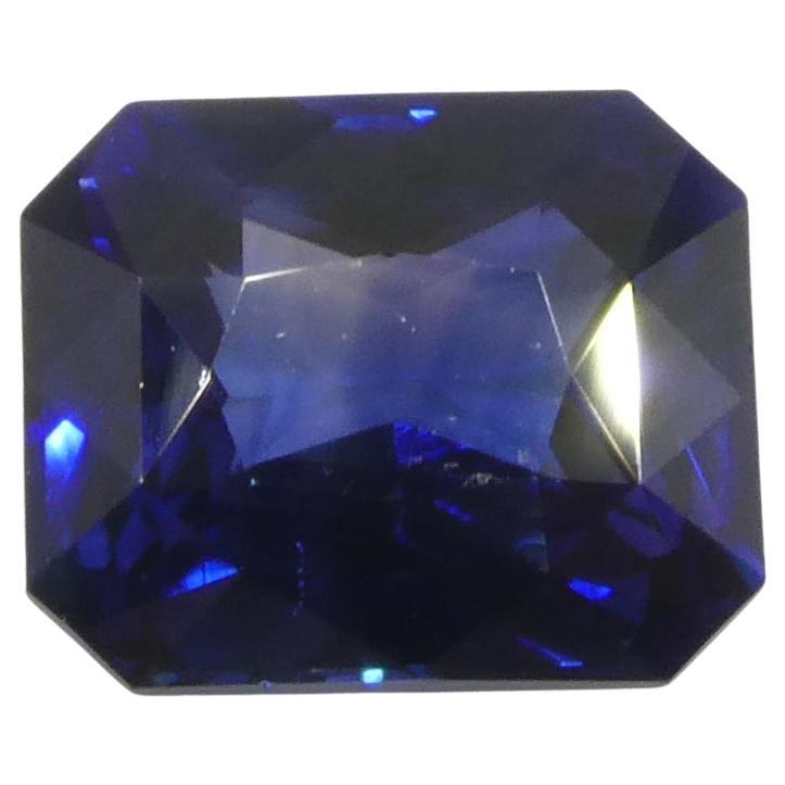 1.59ct Octagonal/Emerald Cut Blue Sapphire from Sri Lanka For Sale