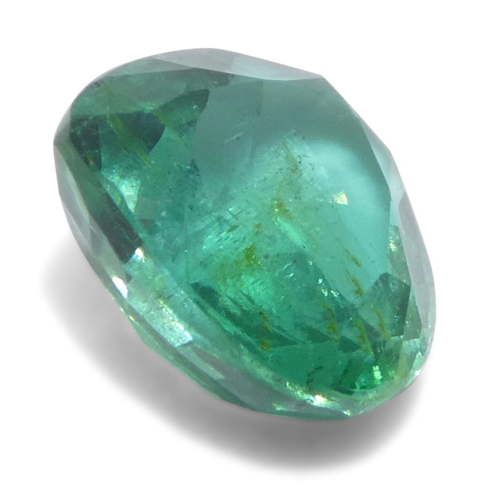 1.59ct Pear Green Emerald from Zambia For Sale 3