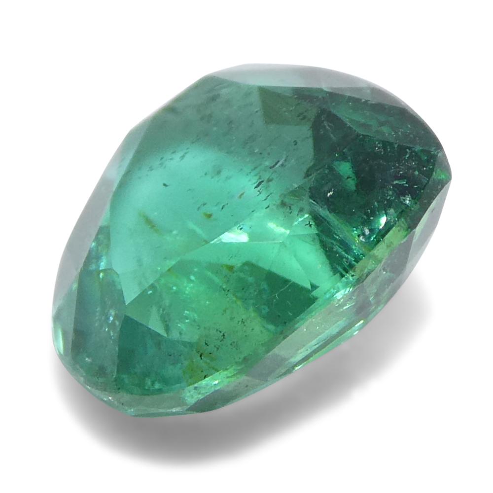 1.59ct Pear Green Emerald from Zambia For Sale 4