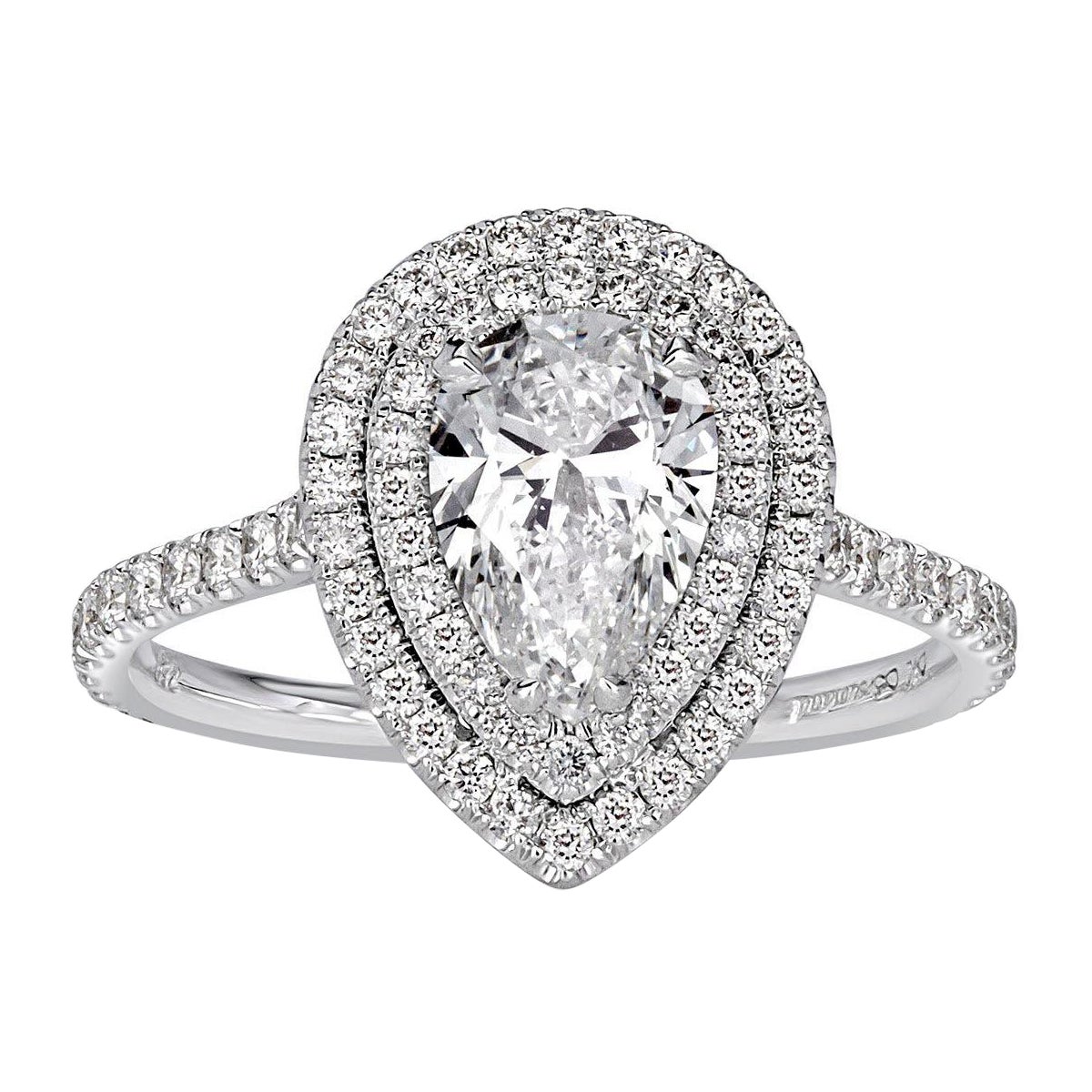1.59ct Pear Shaped Diamond Engagement Ring