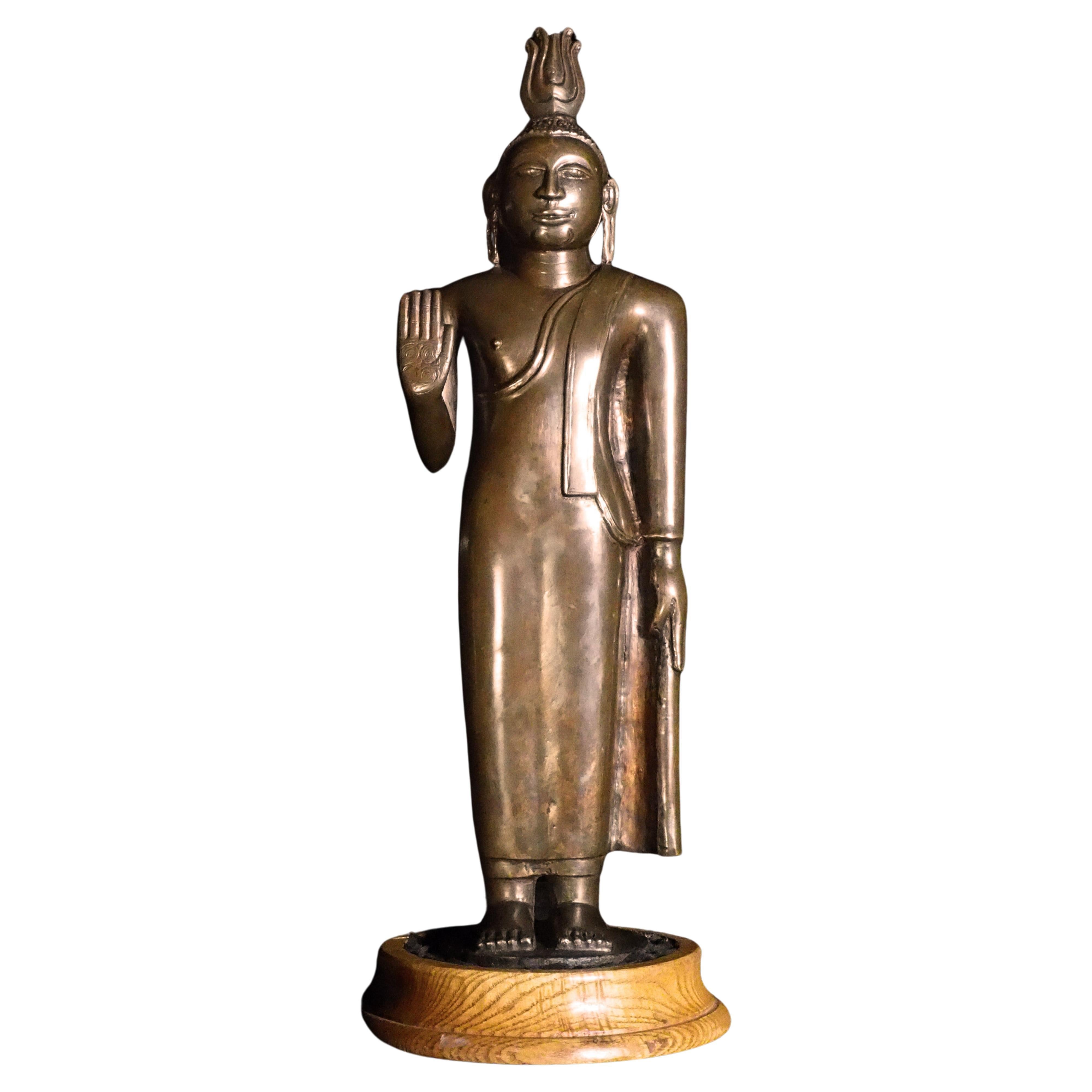 15C Sri Lanka Geteilte Kingdom Periode Stehend Bronze/Sonstige Legierung Buddha-Spezial