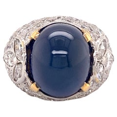 15ct Burma No Enhancement Sapphire and Diamond Ring in Platinum 950