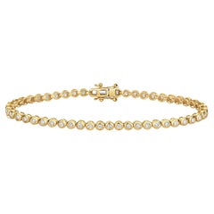 1.5ct DIAMOND BRACELET Bezel Set IN 9CT GOLD