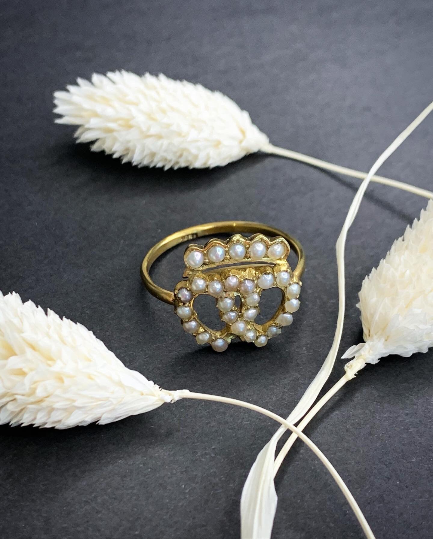 double heart sweetheart ring 1970s