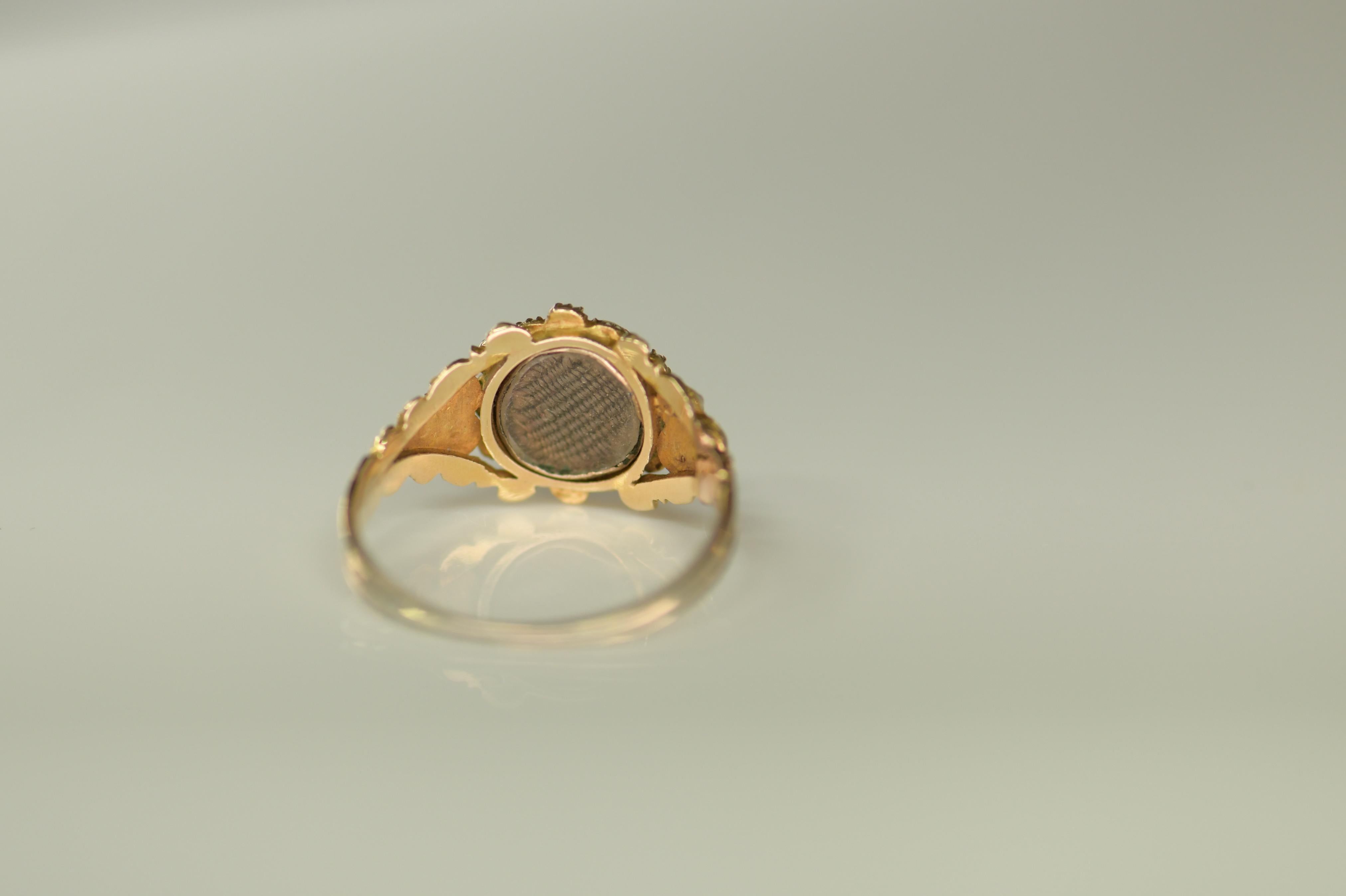 Women's or Men's 15 Carat Gold Regency Emerald, Natural Split Pearl and Ruby Cluster Ring For Sale