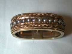 15ct Gold & Seed Pearl Victorian Scarf Clip, Circa 1880