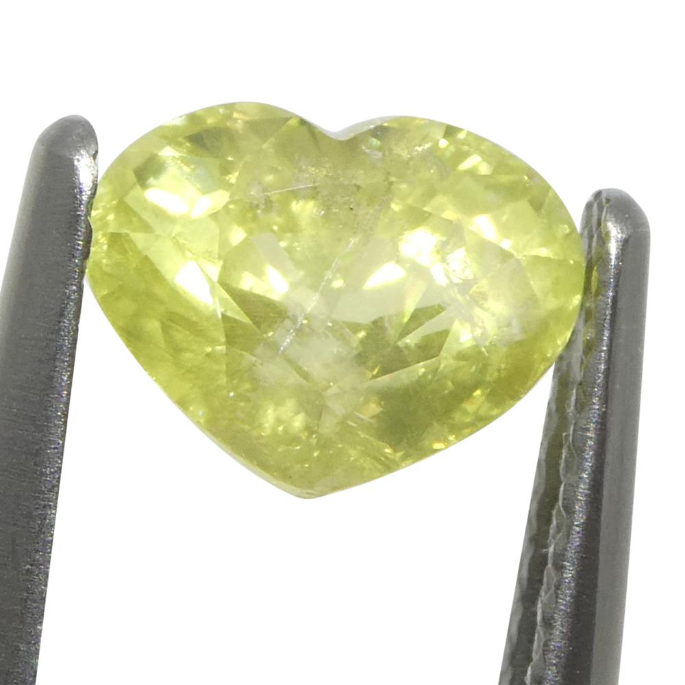 1,5 Karat herzgelber Saphir aus Tansania, unerhitzt im Angebot 5