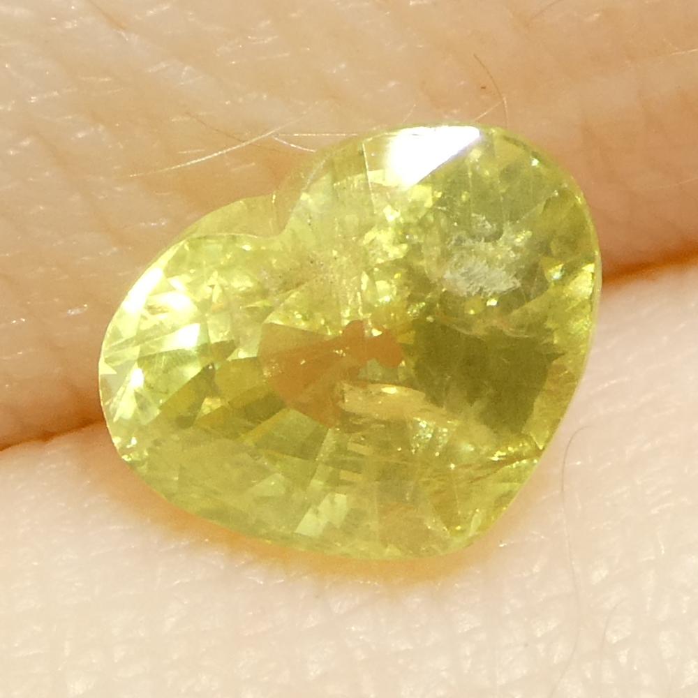 1,5 Karat herzgelber Saphir aus Tansania, unerhitzt im Angebot 6