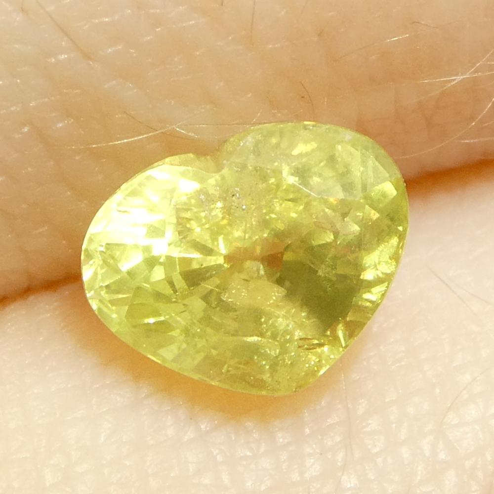 1,5 Karat herzgelber Saphir aus Tansania, unerhitzt im Angebot 7