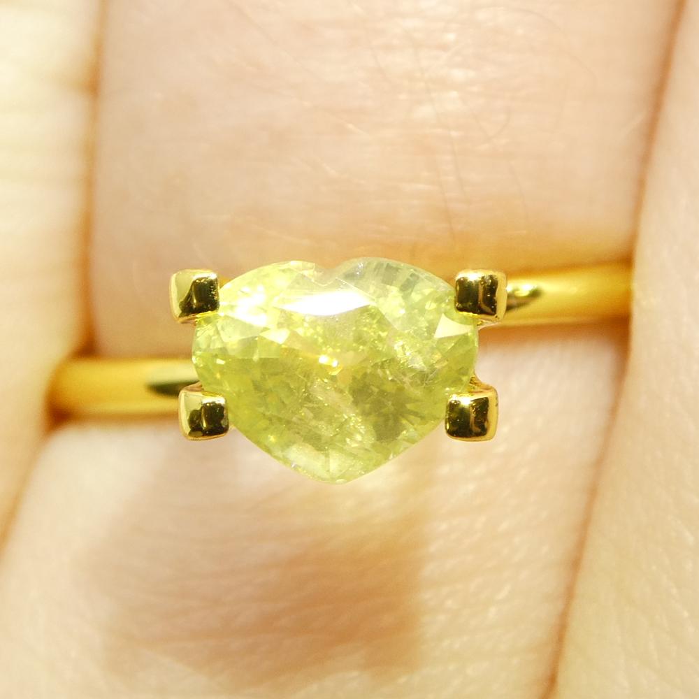 1,5 Karat herzgelber Saphir aus Tansania, unerhitzt im Angebot 8