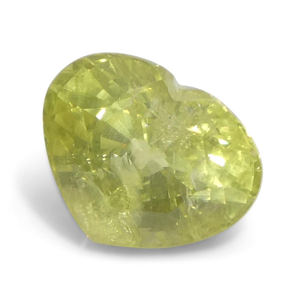1,5 Karat herzgelber Saphir aus Tansania, unerhitzt im Zustand „Neu“ im Angebot in Toronto, Ontario