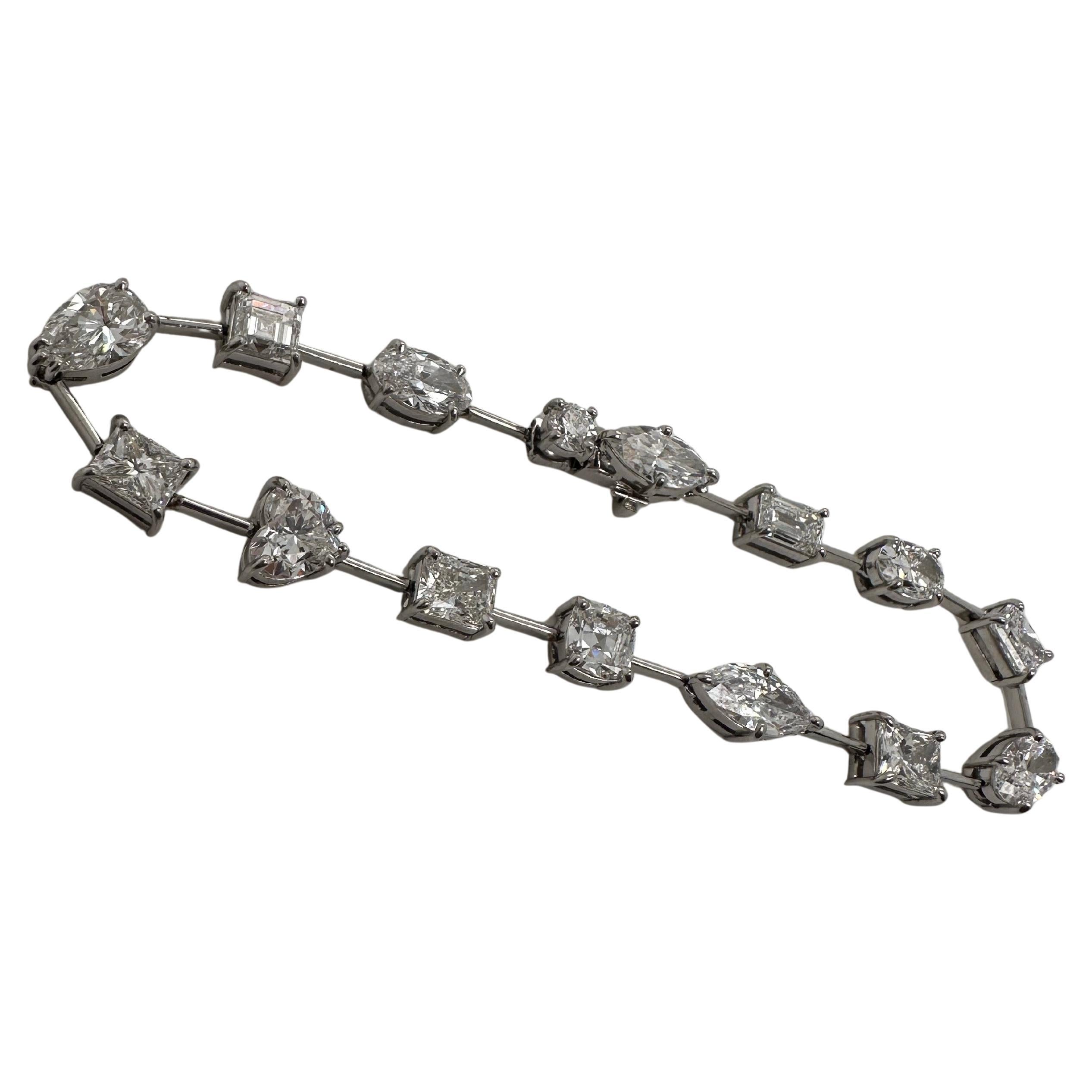 15ct Mix bracelet de tennis 14KT gold stunning modern tennis bracelet