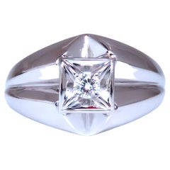 .15ct Natural Round Diamonds Mens Ring 14kt 12425*
