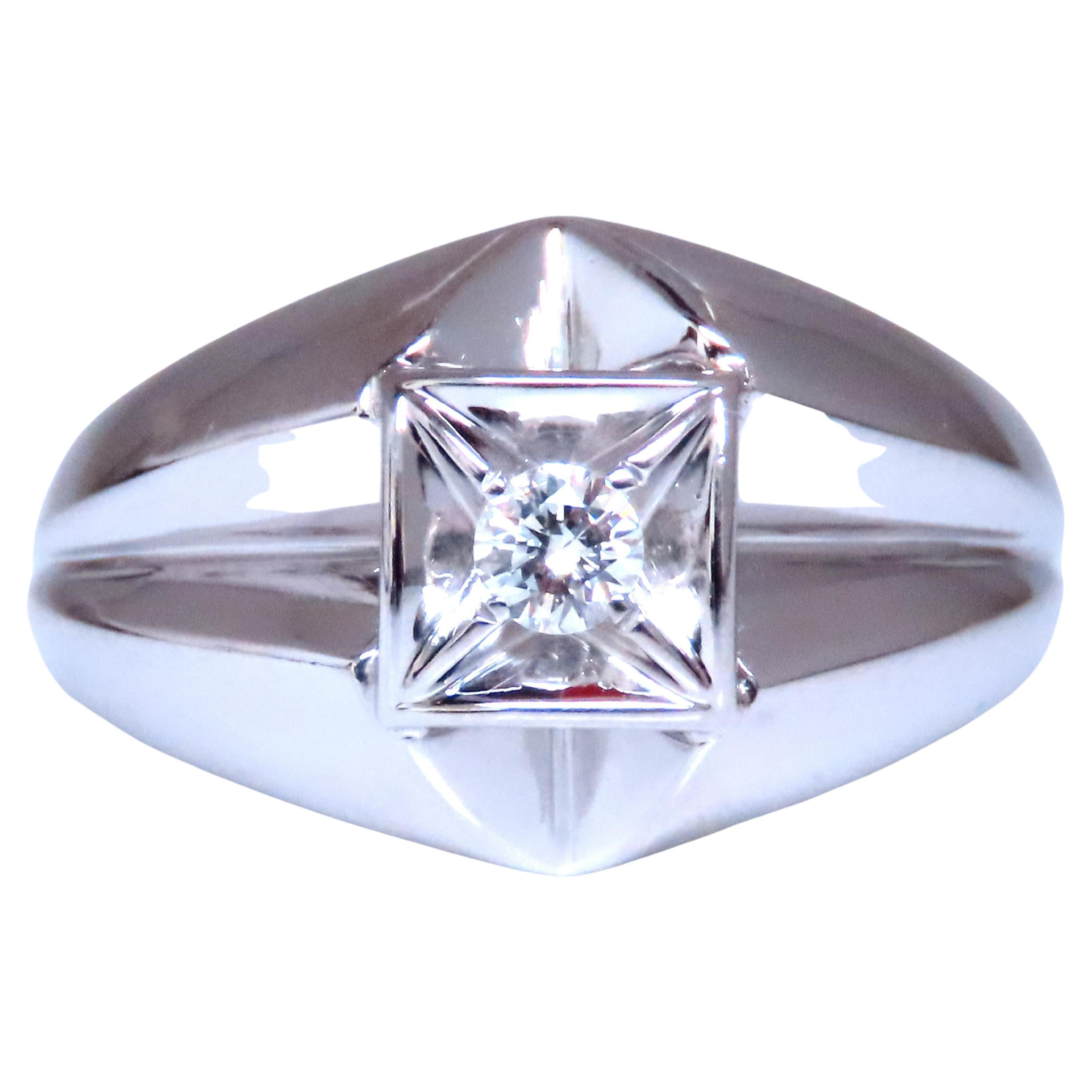 .15ct Natural Round Diamonds Mens Ring 14kt 12425