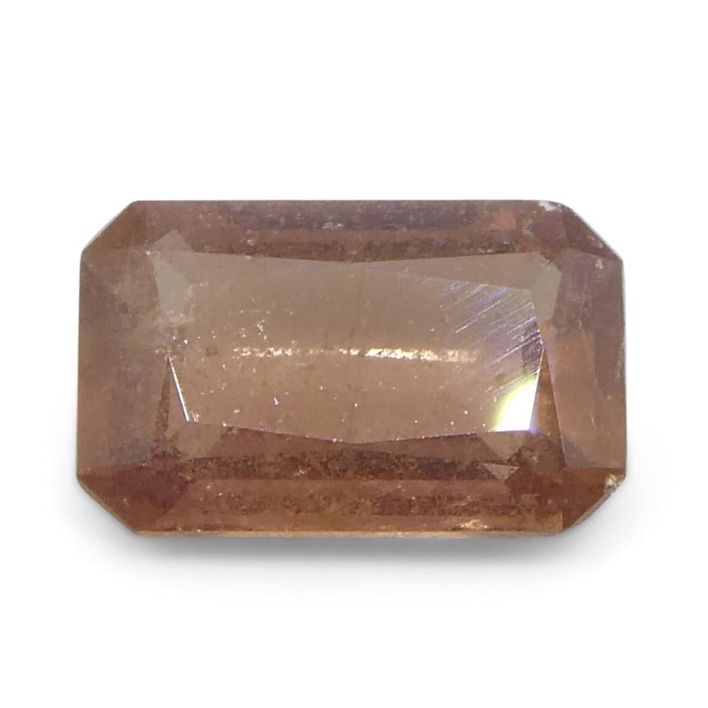 1.5ct Octagonal/Emerald Cut Pinkish-Orange Padparadscha Sapphire from Tanzania For Sale 7