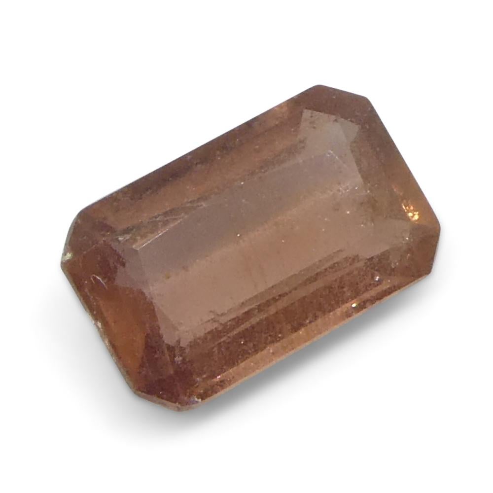1.5ct Octagonal/Emerald Cut Pinkish-Orange Padparadscha Sapphire from Tanzania For Sale 8
