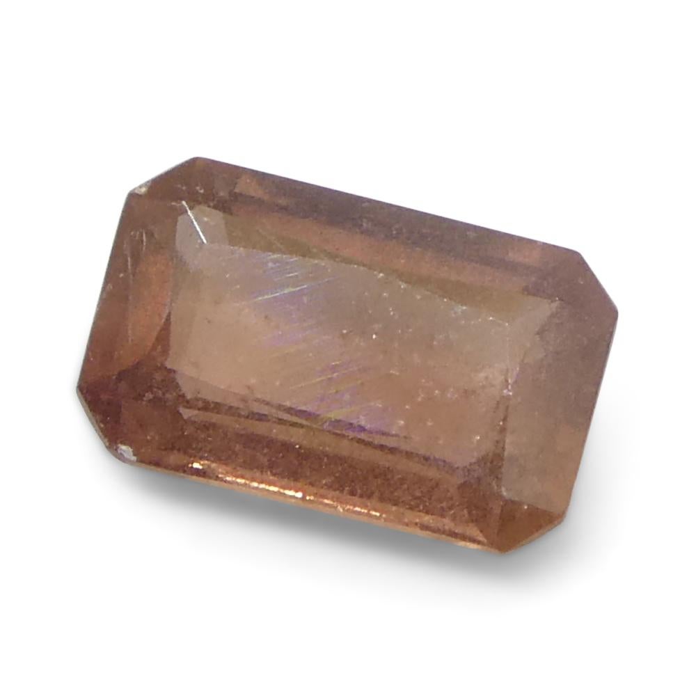 1.5ct Octagonal/Emerald Cut Pinkish-Orange Padparadscha Sapphire from Tanzania For Sale 9