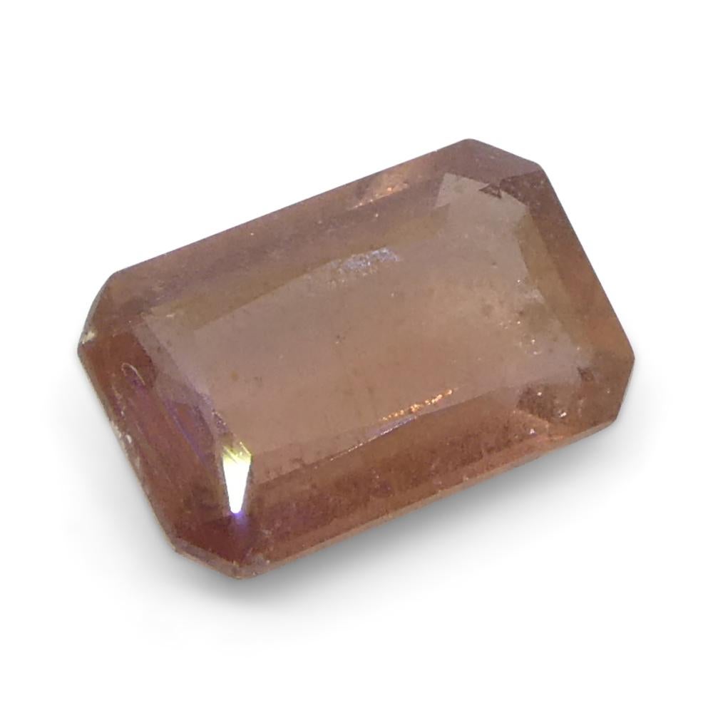 1.5ct Octagonal/Emerald Cut Pinkish-Orange Padparadscha Sapphire from Tanzania For Sale 10