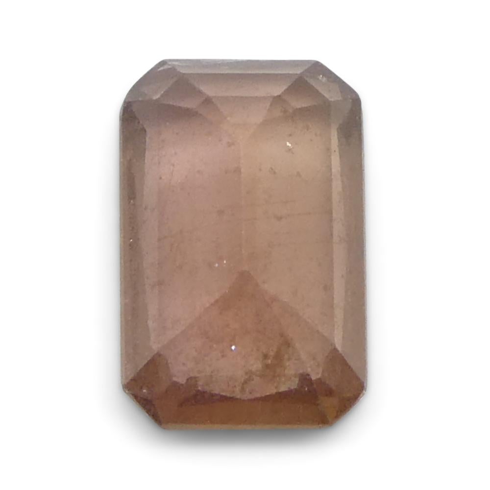 1.5ct Octagonal/Emerald Cut Pinkish-Orange Padparadscha Sapphire from Tanzania For Sale 2