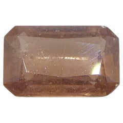 Zafiro Padparadscha de Tanzania, talla octogonal/esmeralda, de 1,5ct.